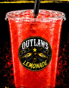 The Wanted Berry artwork from the official Outlaws Lemonade menu